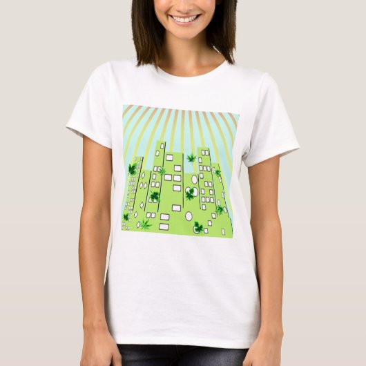 Grüne Stadt T-Shirt (Vorderseite)