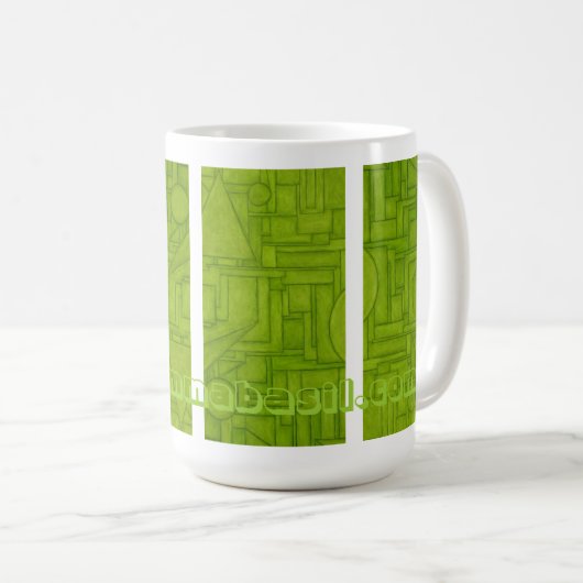 Grüne Stadt-Tasse Kaffeetasse (VorderseiteRechts)