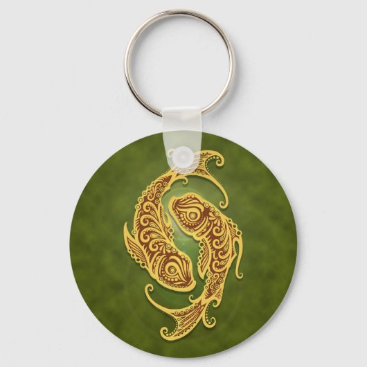 Grüne Stammesfische Schlüsselanhänger (Vorderseite)