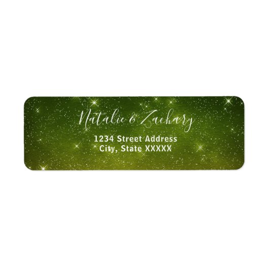 Grüne Starry Night Celestial Wedding Address (Vorne)