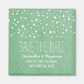 Grüne Starry Night Speichern Sie das Date Magnet (Vorne)