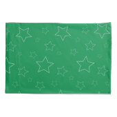 Grüne Stars Pillowcase Kissenbezug (Rückseite)