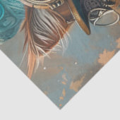 Grüne Steampunk-Katze mit grüner Hut-Decoupage Seidenpapier (Ausschnitt)