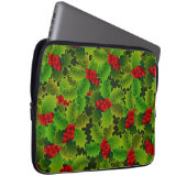 Grüne Stechpalme mit roten Beeren Laptopschutzhülle (Vorne Rechts)