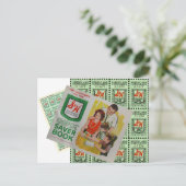 Grüne Stempel Postkarte (Stehend Vorderseite)