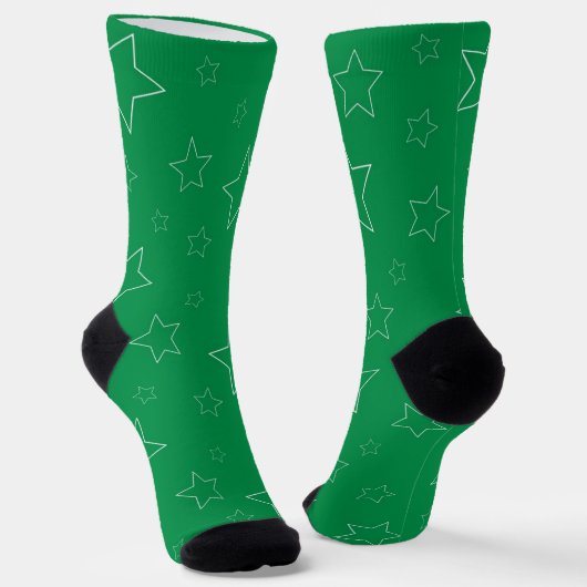 Grüne Stern Crew Socken (Gewinkelt)