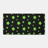 Grüne Sterne auf schwarzem Muster Schreibtischunterlage (Vorderseite)