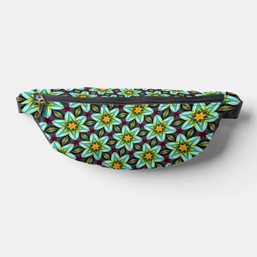 Grüne Sterne Blumenmuster Bauchtasche (Ablage )