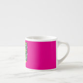 Grüne Sterne Blumenmuster Espressotasse (Rechts)