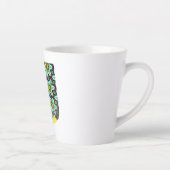 Grüne Sterne Blumenmuster Milchtasse (Rechts)