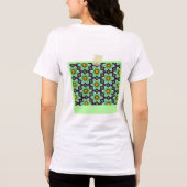 Grüne Sterne Blumenmuster Tri-Blend Shirt (Rückseite)
