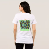 Grüne Sterne Blumenmuster Tri-Blend Shirt (Rückseite voll)