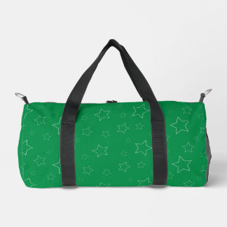 Grüne Sterne Druckknopfschale Duffle Bag