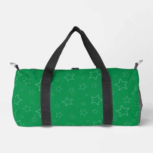 Grüne Sterne Druckknopfschale Duffle Bag (Vorderseite)