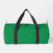 Grüne Sterne Druckknopfschale Duffle Bag (Rückseite)