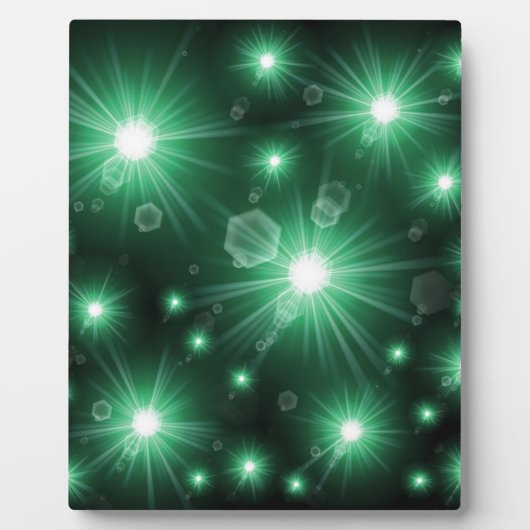 Grüne Sterne Fotoplatte (Vorderseite)