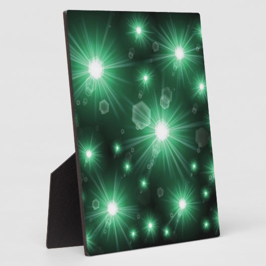 Grüne Sterne Fotoplatte (Seite)