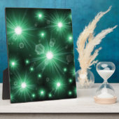 Grüne Sterne Fotoplatte (Seite)