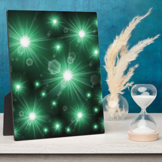 Grüne Sterne Fotoplatte (Seite)