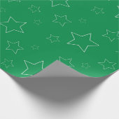 Grüne Sterne Geschenkpapier (Ecke)