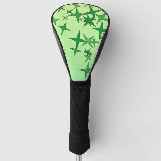 Grüne Sterne Golf Headcover (Vorderseite)