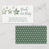 Grüne Sterne Kinderduschbücher für Kinder Begleitkarte (Vorne/Hinten)