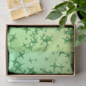 Grüne Sterne Seidenpapier (Geschenk)