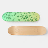 Grüne Sterne Skateboard (Horizontal)