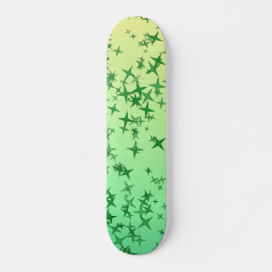 Grüne Sterne Skateboard