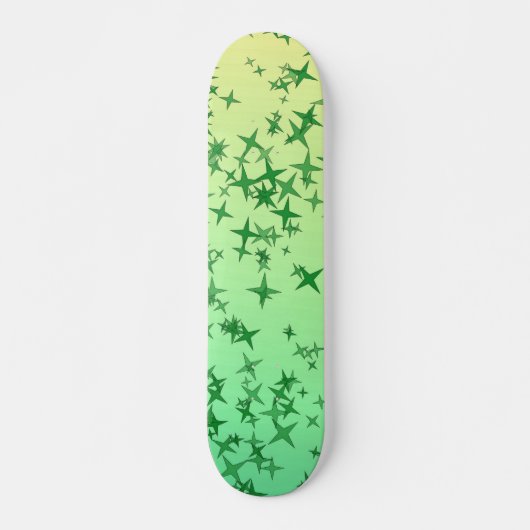 Grüne Sterne Skateboard (Vorne)