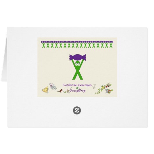 Grüne Sternexplosion Colorful Funky Psychedelic Ar (Rückseite Horizontal)