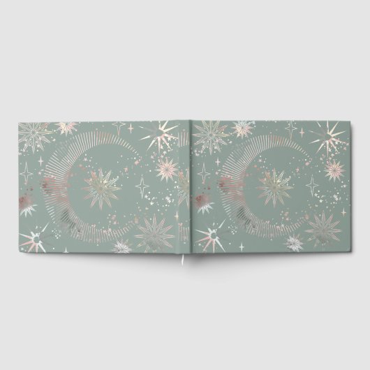 Grüne Sternexplosion Gästebuch (Voll)