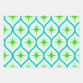 Grüne Sternexplosionen aus dem Mittelalter auf Oge Geschenkpapier Set (Vorderseite 2)