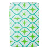 Grüne Sternexplosionen des Ovals Pattern aus dem M Badematte (Vorderseite Vertikal)