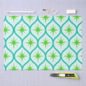 Grüne Sternexplosionen des Ovals Pattern aus dem M Seidenpapier (Handwerk)