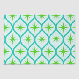 Grüne Sternexplosionen des Ovals Pattern aus dem M Seidenpapier