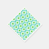 Grüne Sternexplosionen des Ovals Pattern aus dem M Serviette (Ecke)