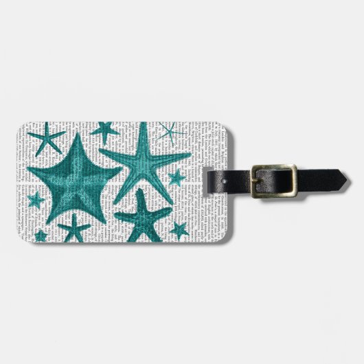 Grüne Sternfischsammlung 2 Gepäckanhänger (Vorderseite horizontal)
