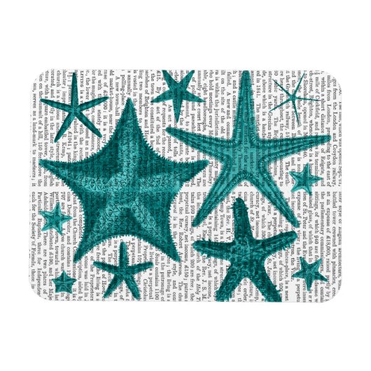 Grüne Sternfischsammlung 2 Magnet (Horizontal)