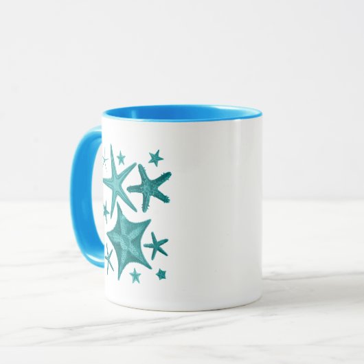 Grüne Sternfischsammlung 2 Tasse (Vorderseite Links)