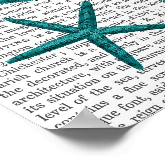 Grüne Sternfischsammlung Poster (Ecke)