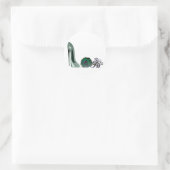 Grüne Stiletto-Rose Runder Aufkleber (Tasche)