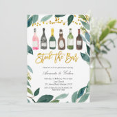 Grüne Stock die Bar Dusche Einladung (Stehend Vorderseite)