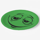 Grüne Stones Eyes Funny Birthday Party Pappteller (Schrägansicht)