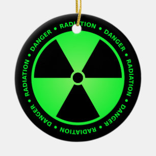 Grüne Strahlungs-warnende Verzierung Keramikornament