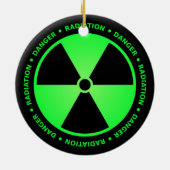 Grüne Strahlungs-warnende Verzierung Keramikornament (Hinten)
