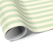 Grüne Streifen aus Beige und Tee Geschenkpapier (Rolleneckpunkt)
