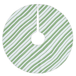 Grüne Streifen aus Pfefferminz-Zuckerstangen-Weihn Polyester Weihnachtsbaumdecke