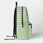 Grüne Streifen Bedruckter Rucksack (Links)