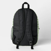 Grüne Streifen Bedruckter Rucksack (Rückseite)